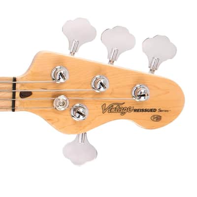 Vintage V96 ReIssued 4-String Active Bass ~ Sunset Sunburst image 4