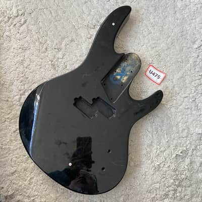 Black 4 String Electric Bass Body Basswood image 1