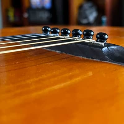 1920s Slotted Headstock Parlor Acoustic | Solid Brazilian Rosewood Back & Sides | Spruce Top | Ebony Fingerboard image 13