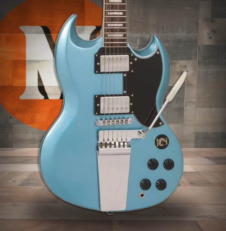 Vintage VS6V Reissued with Vintage Style Vibrato - Gun Hill Blue (VS6VGHB) image 1