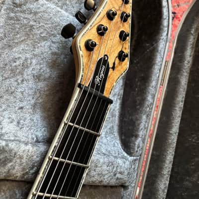 Mayones Regius 7 Spalted Maple 4a Trans Natural Satin 2018 - Trans Natural Satin image 5