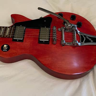 2012 Gibson Les Paul Studio Bigsby Vibrato - Heritage Cherry Satin - Free Pro Setup image 5