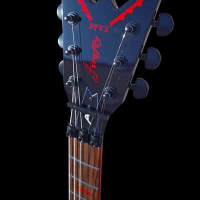 Firefly FFVX Electric Guitar – Red Lightning Finish – Neck-Through – Mint – Floyd Tremolo image 5