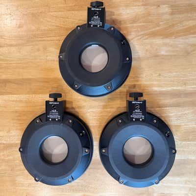 NEW 3X Roland PDX-8 8 inch Dual Zone Mesh Drum Pads Trigger-Black VDrum TD17 TD1 image 3