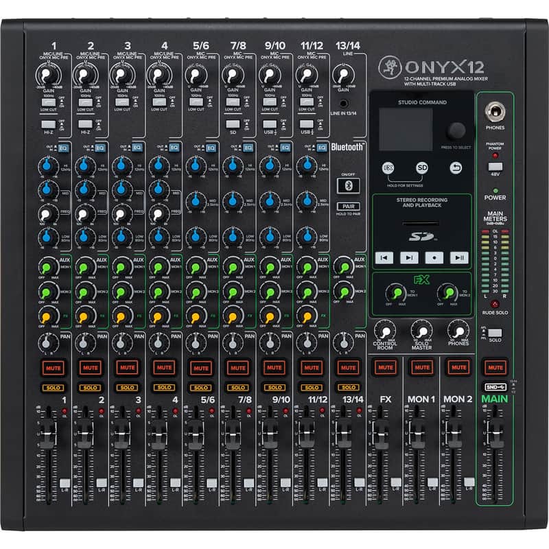 Mackie Onyx12 12-channel Analog Mixer with Multitrack USB image 1