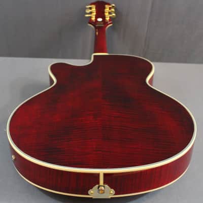 Epiphone Joe Pass Emperor II Pro Archtop Hollowbody Electric Guitar Wine Red image 8