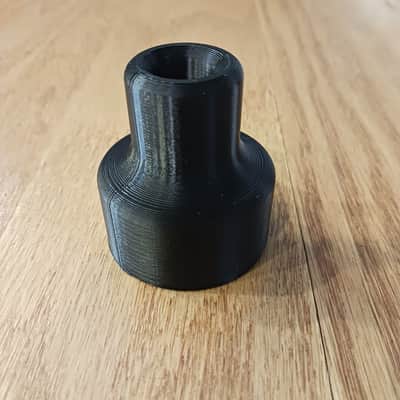 Black talk box tube adapter for 1/2" OD tube to a 1 3/8"-18 threaded driver image 3