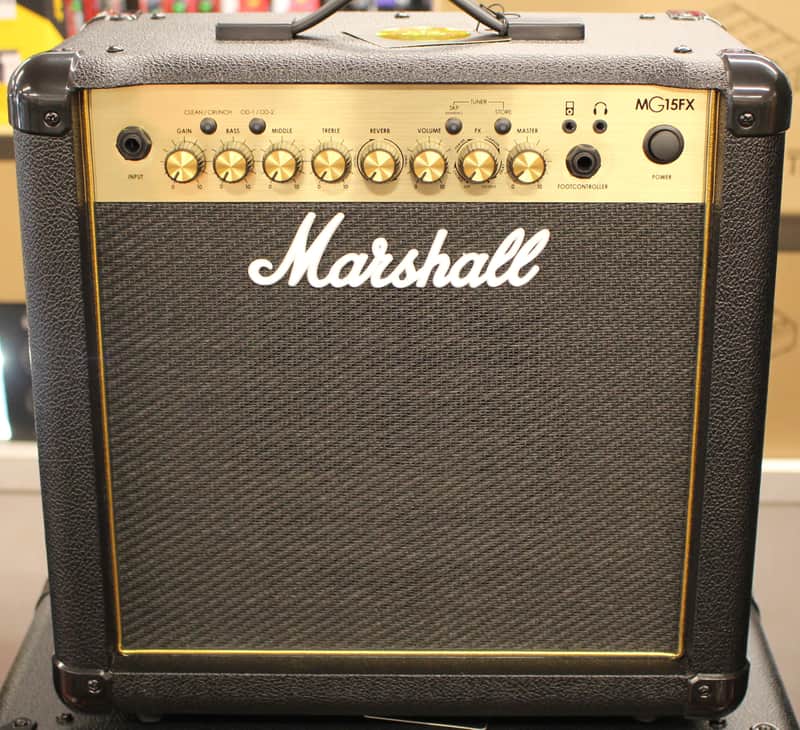 Marshall Gold MG15GFX 15 Watt Guitar Amplifier Combo Black image 1