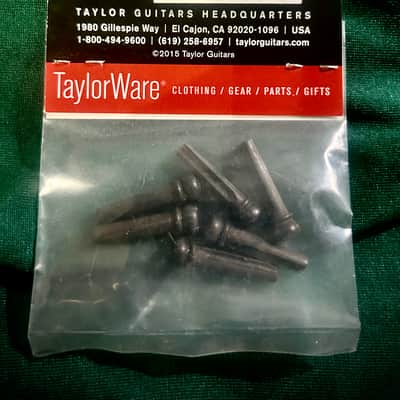 Taylor Ebony Bridge Pins w/Abalone Inlays image 2