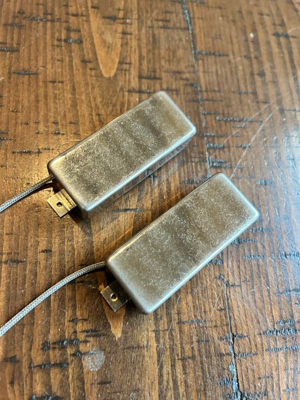 Brickhouse Toneworks Aged Vintage 1963 Firebird Mini-Humbucker Pickup Set - Nickel image 1