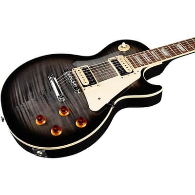 Gibson Les Paul Traditional Pro V AAA Flame Top Electric Guitar 2024 - Transparent Ebony Burst image 5
