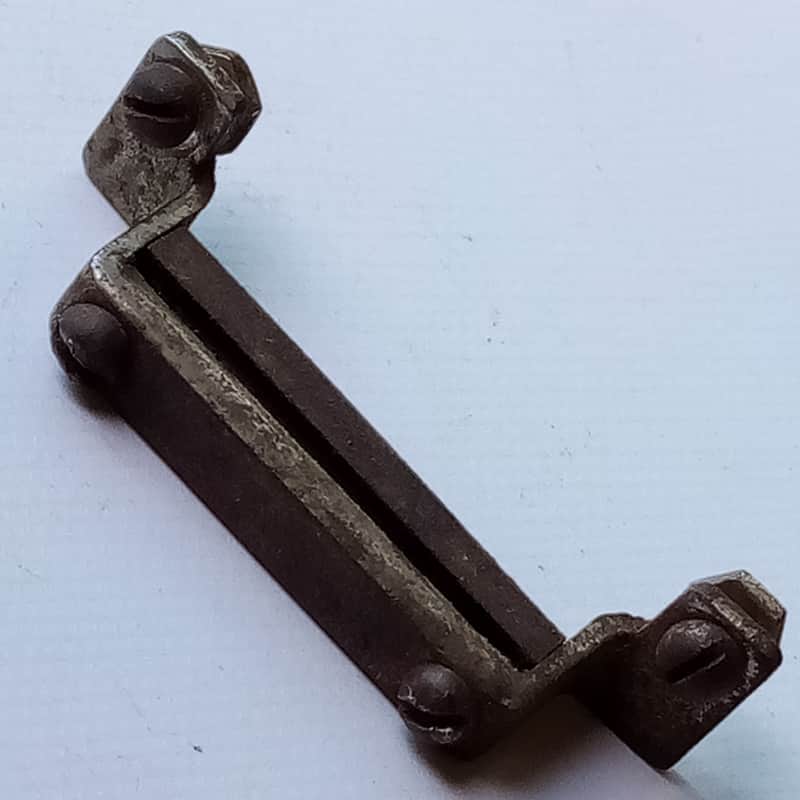 Ludwig 1 7/8" Snare Drum Butt Plate Nickel Plating Vintage 30s Square Clamp Bar image 1