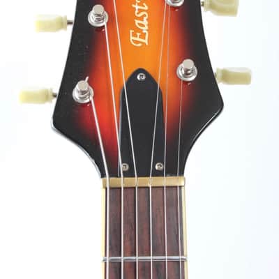 2010s Eastwood Sidejack DLX sunburst matching headstock image 5