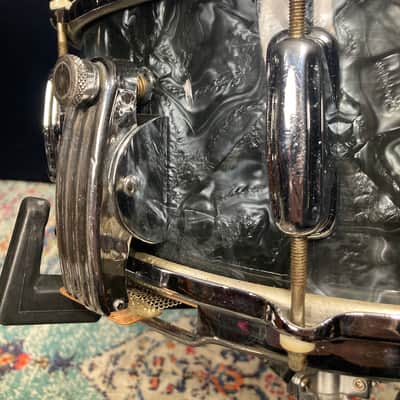 Slingerland -  1960s, 5.5x14" 8-lug 1 Ply Gene Krupa Radio King Model Snare Drum, Clamshell, Black Diamond Pearl image 4