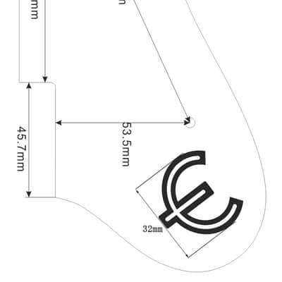 Custom Guitar Pickguard For Epiphone Dot Style Scratch Plate,3 Ply White & E Logo image 3