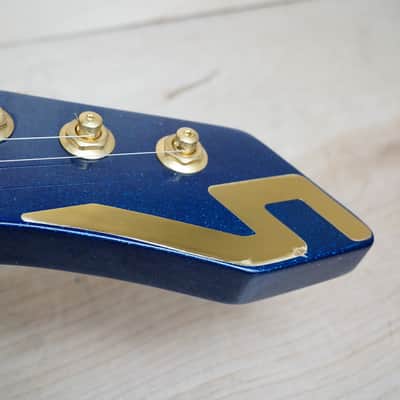 Guyatone LG-2100M Sharp 5 MIJ 1994 Blue Made in Japan w/ Hard Case image 8