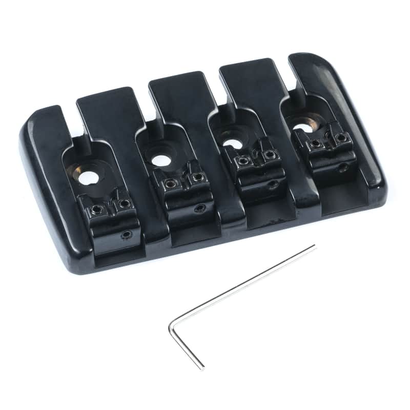 WSC Partsland BS41 4-String Bass Bridge Black - Bass Part image 1