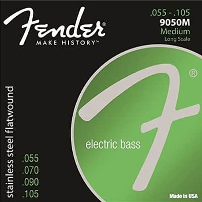 Fender Stainless 9050M Bass Strings, Stainless Steel Flatwound, Gauge .055-.105 image 2