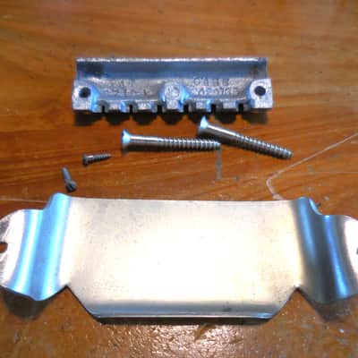 Harmony Silvertone Lapsteel Tailpiece and Cover w/all hardware 1940's image 2