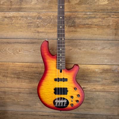 Lakland Skyline 44-02 Deluxe Bass Guitar - Satin Cherryburst with Roasted Neck image 2