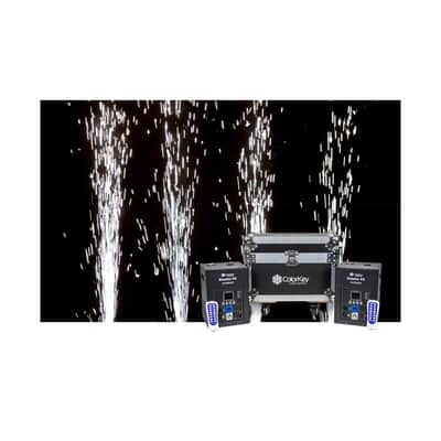 ColorKey Dazzler FX MKII Cold Spark Machine Bundle - 2-Pack w/ Road Case - Black image 8