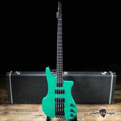 1987 Kubicki Ex Factor 4-String Bass w/ Case – Bahama Green image 1