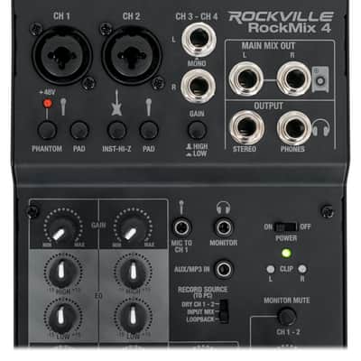 (2) Rockville ASM4 4" Studio Monitor/Computer Speakers w/Bluetooth+Mixer+Stands image 2