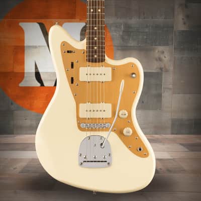 Squier J Mascis Jazzmaster - Laurel Fingerboard - Gold Anodized Pickguard - Vintage White image 1