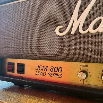 Marshall JCM 800 Lead Series Model 2203 100-Watt Master Volume Head 1986 original Black Tolex image 3