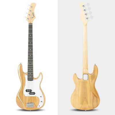 Glarry GP Electric Bass Guitar Burlywood w/ 20W Amplifier image 7