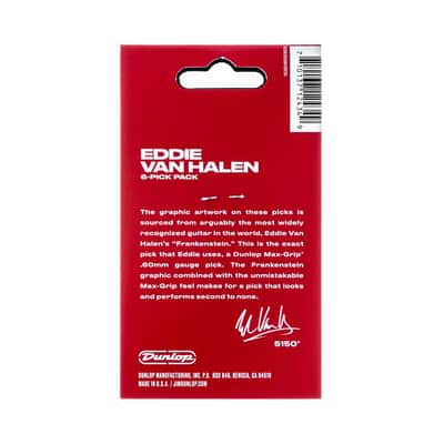 Dunlop EVHP02 EVH Frankenstein Max Grip 0.60 mm Pack/6 image 2