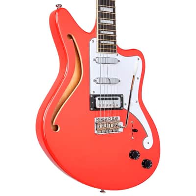 D'Angelico Premier Series Bedford SH Limited-Edition Electric Guitar With Tremolo Fiesta Red 2020s - Fiesta Red image 4