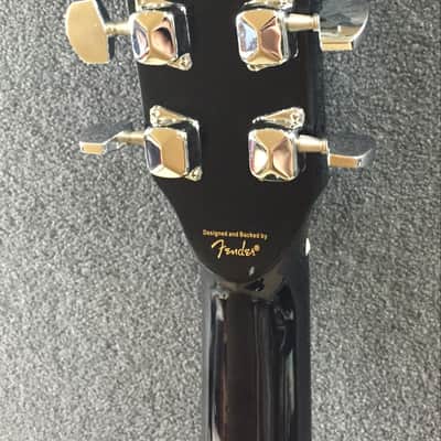 Squier by Fender SA-105CE Acoustic-Electric Guitar Black SA105 Pickup Fishman Preamp EQ Tuner image 5