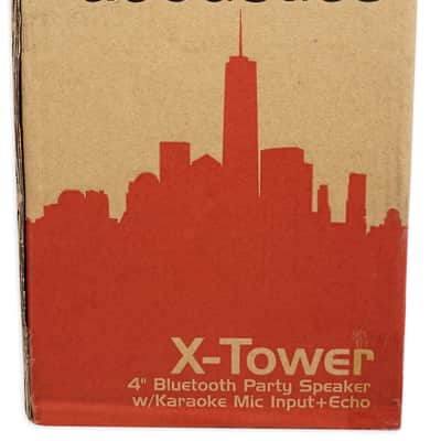 NYC Acoustics X-Tower Bluetooth Karaoke Machine System w/LED's+(2) Wireless Mics image 10