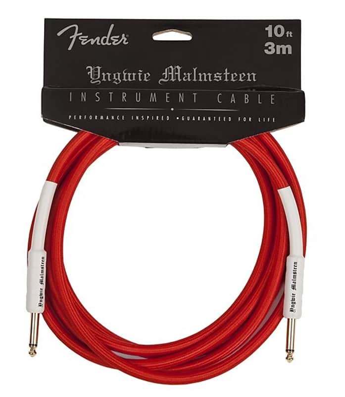 Fender 10' Yngwie Malmsteen Instrument Cable, Red 2016 image 1