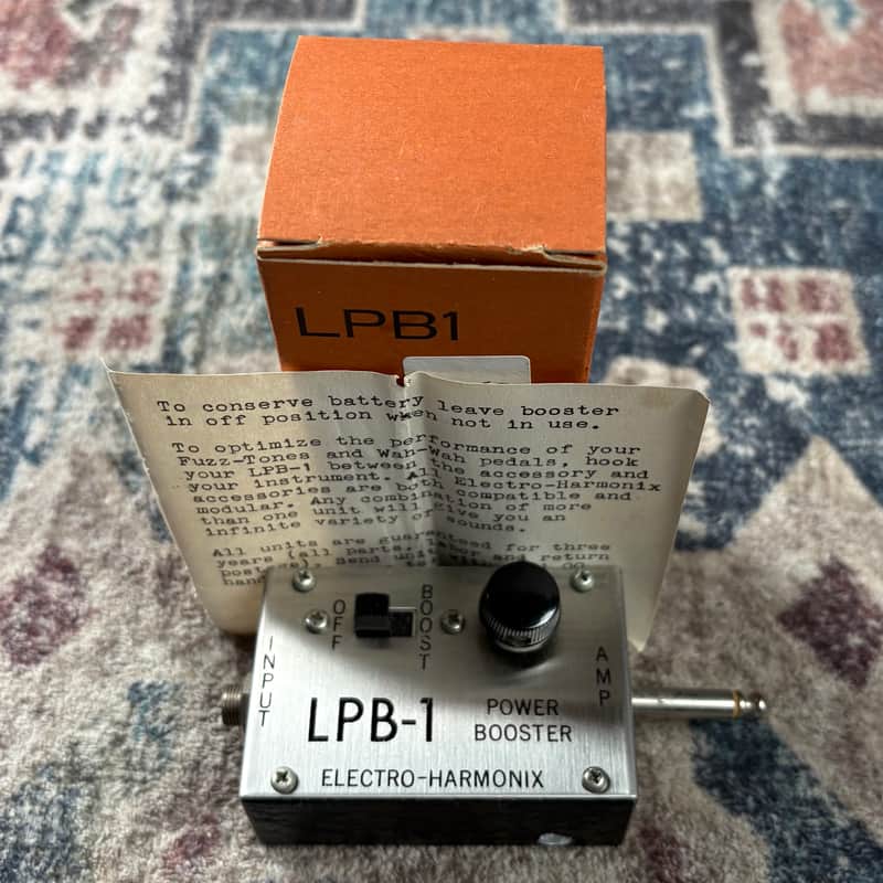 1970 Electro-Harmonix LPB1 Amplifier Plug in Power Booster EH2001 NOS Vintage V1 Linear Boost Guitar Effect W/ Original Box & Paperwork! image 1