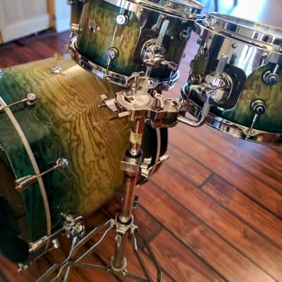 5 Piece Hendrix Drums Custom Walnut Tamo Ash Exotic Drum Kit image 4