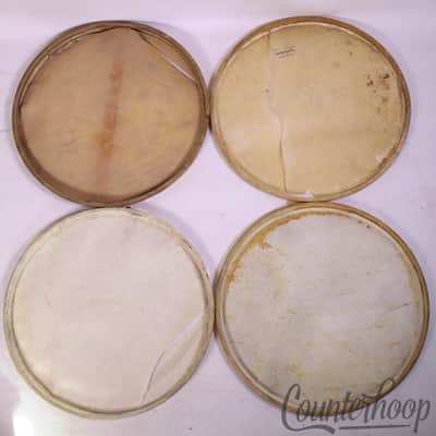 Ludwig/Slingerland 4x 14" Snare/Tom Drum Calf Skin Heads Batter/Resonant Set 30s image 4