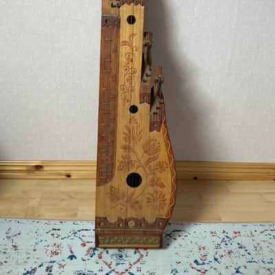Antique Hungarian Zither Csikófejes Citera with horses (1800-1900s) image 1
