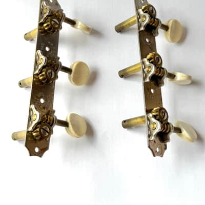 PAIR of 1940's vintage KLUSON Tuners - Open Back Tuning Machines imagen 4
