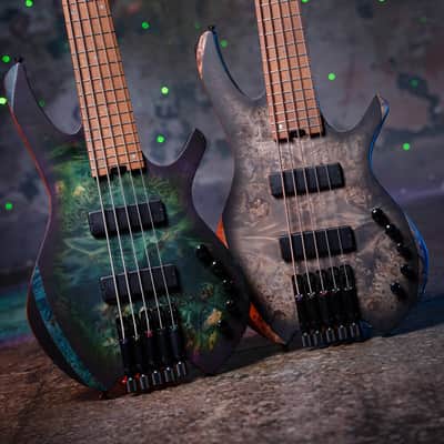 Cort SPACE5SDB Space 5 Poplar Burl Top Soft Maple Body 7pcs Roasted Maple, Walnut, Purple Heart & Maple Neck 5-String Bass Guitar w/Gig Bag image 18