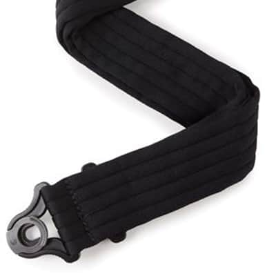 D'Addario 50BAL01 Auto Lock Guitar Strap Black Padded Stripes image 1
