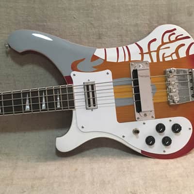 Left Hand Lefty Bass Paul McCartney 2000's Psychedelic Finish Stereo Output Neck Through DCustom image 1