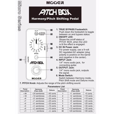 Mooer Pitch Box Electric Guitar Effect Pedal Precise Polyphonic Pitch Shifting 16 Parameters image 6
