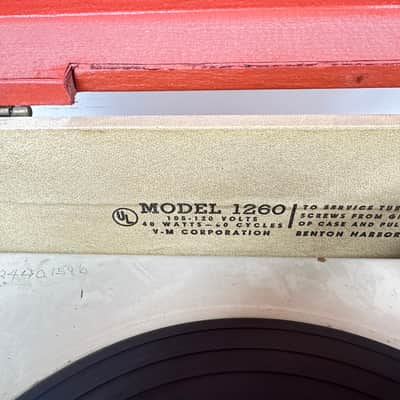 Vintage Voice of Music Record Player Model 1260 tube speaker portable retro image 9