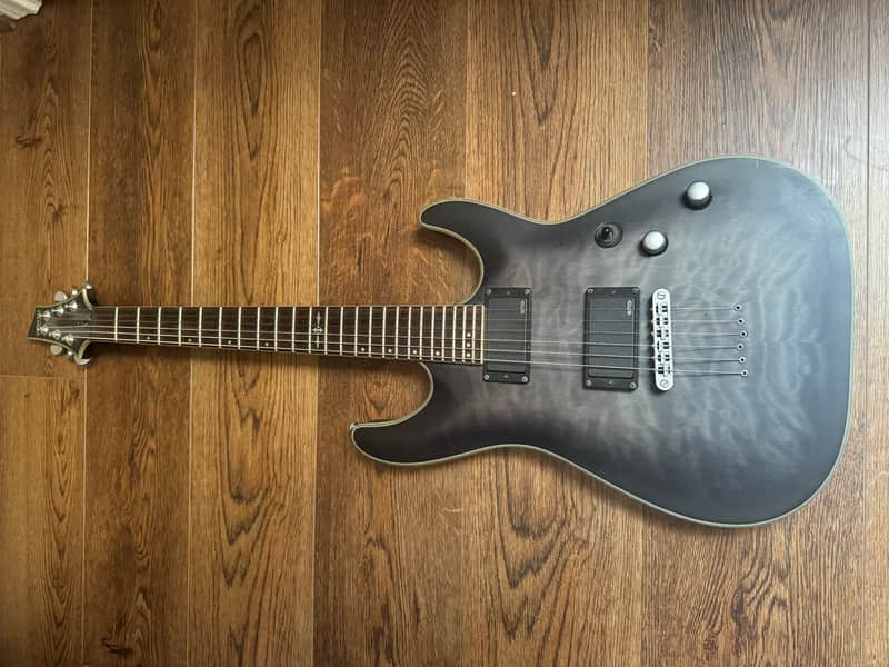 Schecter C-1 Platinum with Rosewood Fretboard 2014 - Present - See-Thru Black Satin image 1