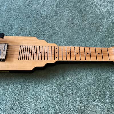 Jackson SlideKing LS Lap Steel with a 3 strings palm bending lever - Natural, no legs, felt fabric on the back side image 21