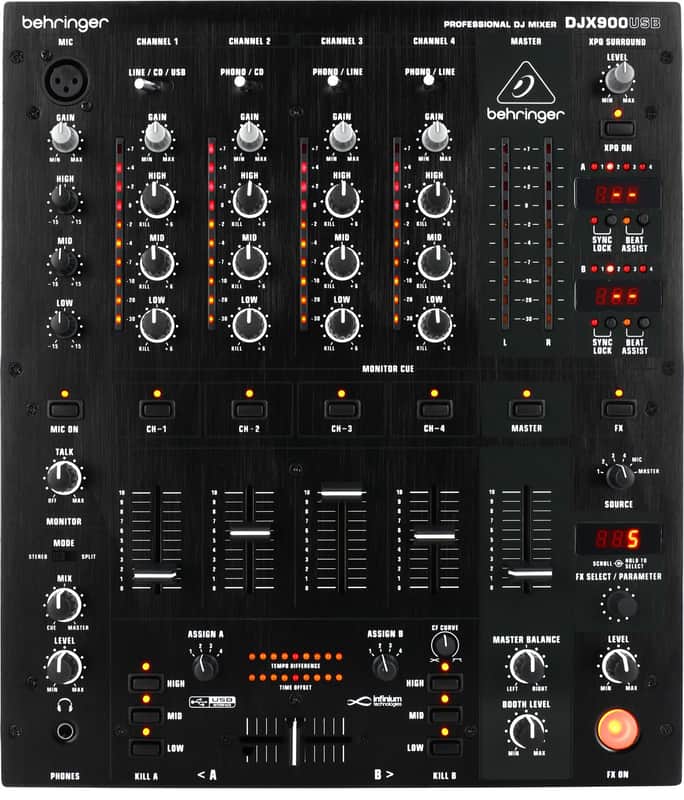 Behringer Pro Mixer DJX900USB 4-channel DJ Mixer image 1
