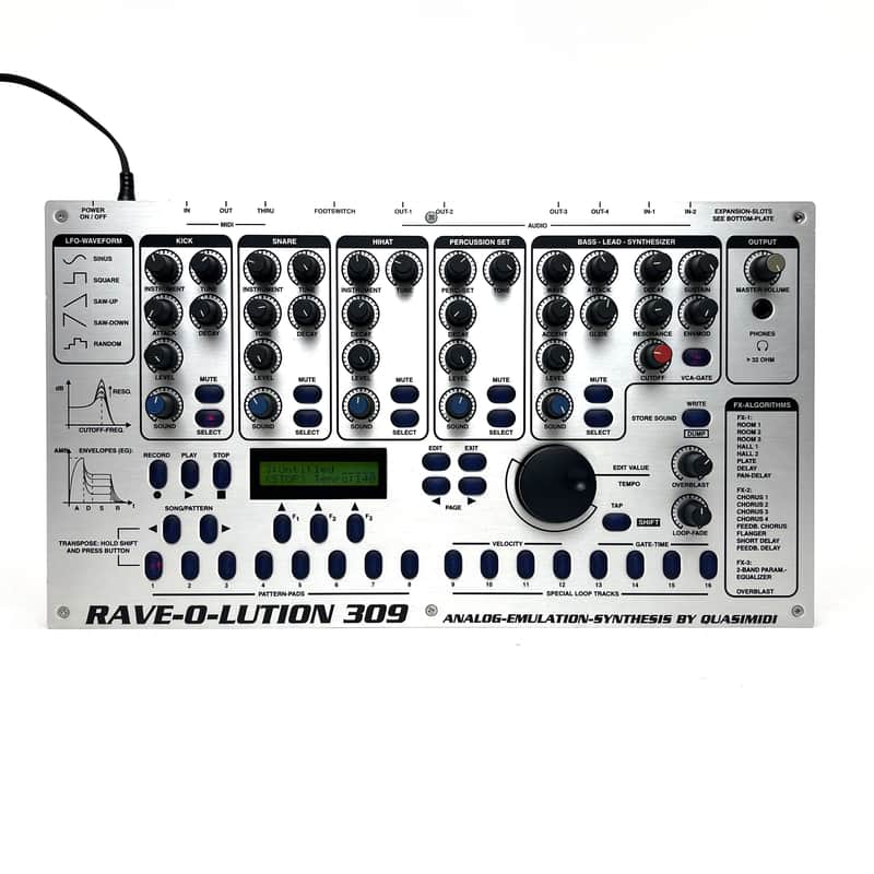 Quasimidi 309 w/ Power Supply  Rave-O-Lution  Groovebox Synthesizer Made in Germany Worldwide Shipment image 1