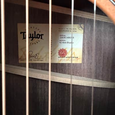 Rare El Cajon Prototype — Taylor Sunset Blvd 414ce Studio SEB | USA-Made | Mint image 6
